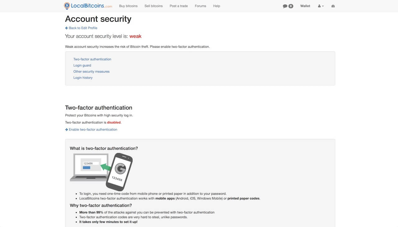 Localbitcoins security