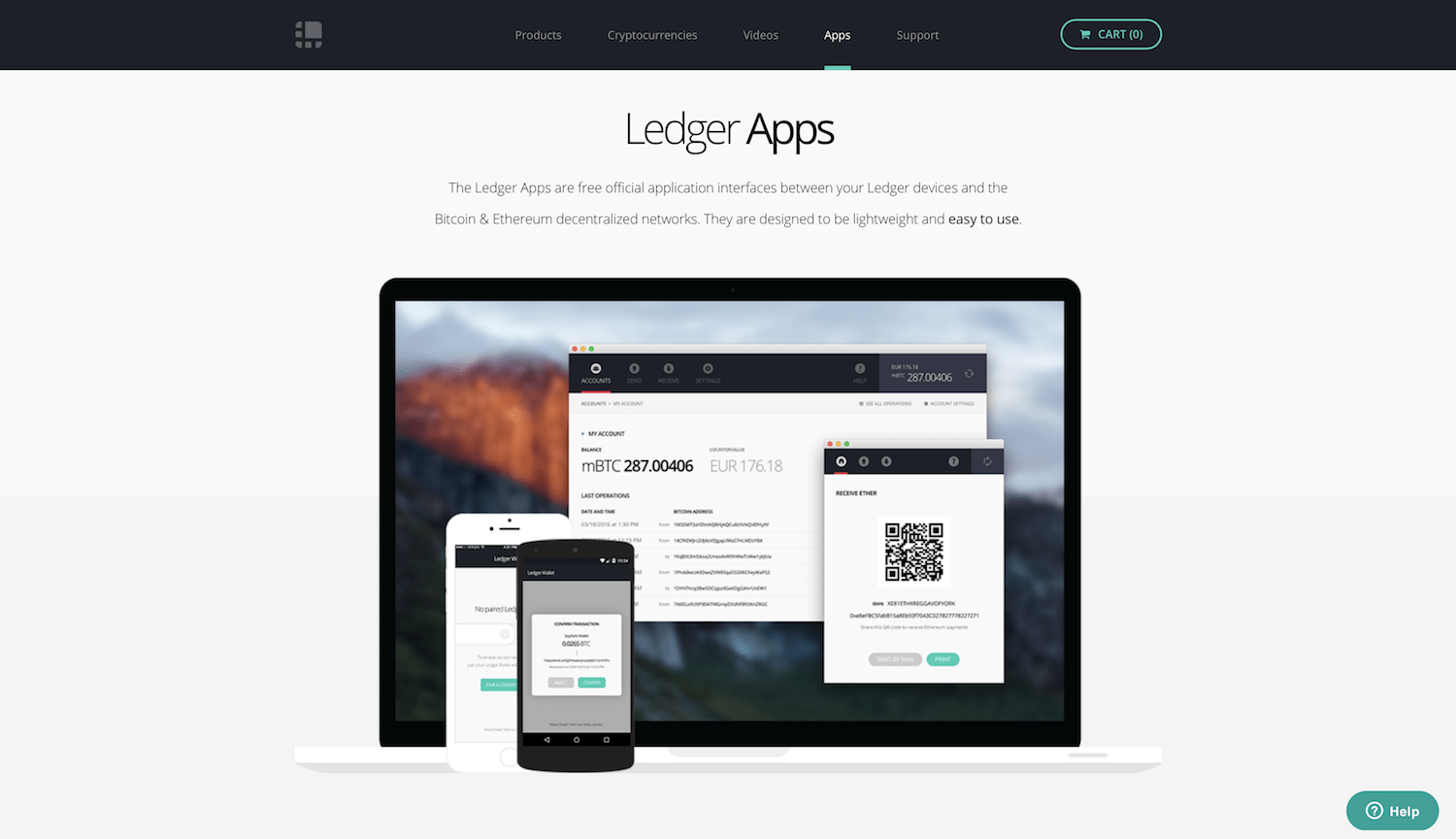 Ledger apps screenshot